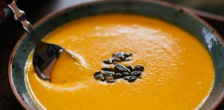 shallow focus photography of squash soup