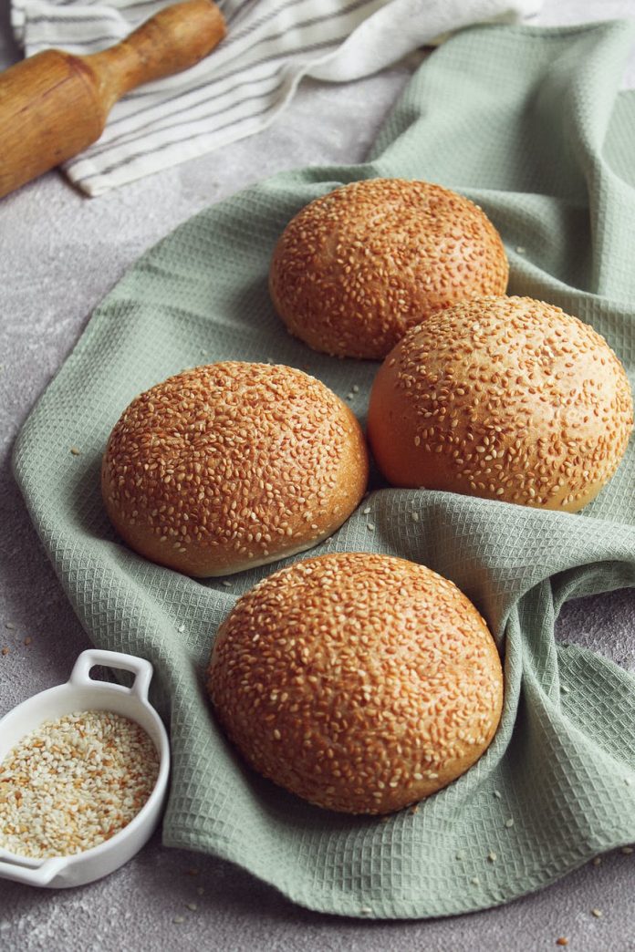 close up shot of buns with sesame seeds
