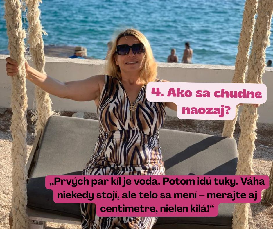 Na začiatku ide voda, potom tuk. Váha nie je všetko. Merajte sa – centimetre často povedia viac ako číslo na váhe.