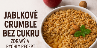 Jablkový crumble je bohatý na vlákninu, antioxidanty a pomáha udržať stabilnú hladinu cukru v krvi, čo ocení každý, kto si stráži líniu alebo sa snaží schudnúť.