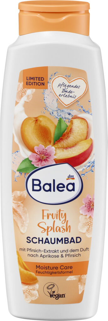 Pena do kúpeľa s ovocnou vôňou s extraktom z broskyne premení každý kúpeľ na jedinečný ošetrujúci zážitok pre telo aj zmysly.