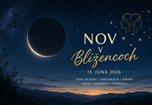 Nov v Blížencoch 15 júna 2026: Čas nových začiatkov, nápadov a dôležitých rozhovorov Nov v Blížencoch 15. júna 2026 prináša sviežu energiu, ktorá podporuje komunikáciu, učenie, nové kontakty a odvážne nápady.