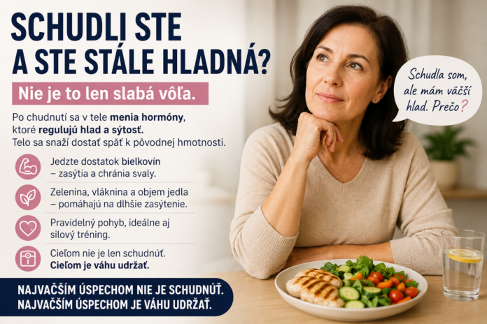 Ako sa správa telo po chudnutí? Možno začnete byť viac hladná. Telu sa totiž nemusí páčiť, čo ste mu zobrali. Čo s tým?