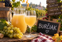 Burčiak. Sladký, jemne perlivý, zakalený nápoj, ktorý chutí trochu ako hroznový džús, trochu ako mladé víno. A práve preto môže byť zradný.