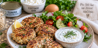 tuniakové fašírky s cottage syrom a ovsenými vločkami sú presne ten typ jedla, ktorý sa hodí do bežného jedálnička aj v období menopauzy.